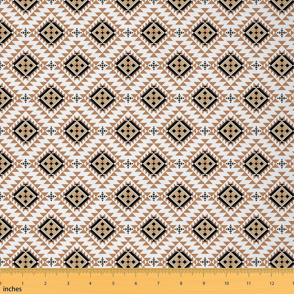 Feelyou Western Aztec Fabric by The Yard 10 Yard Boys Girls Geometric Vintage Upholstery Fabric for Chairs Boho Abstract Pattern for Home DIY Projects,Indoor Decor Aztec Modern Art Soft Flannel