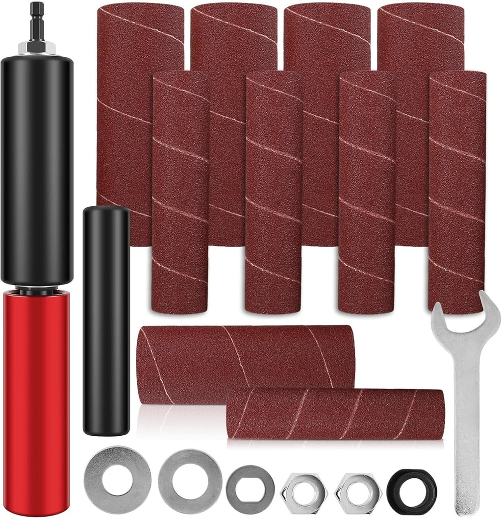 14Pcs Spindle Sander Drum Sanding Wood Metal Plastic Glass Stone Mi/ni Belt Sander Lithium Electric Conversion Sanding Rod