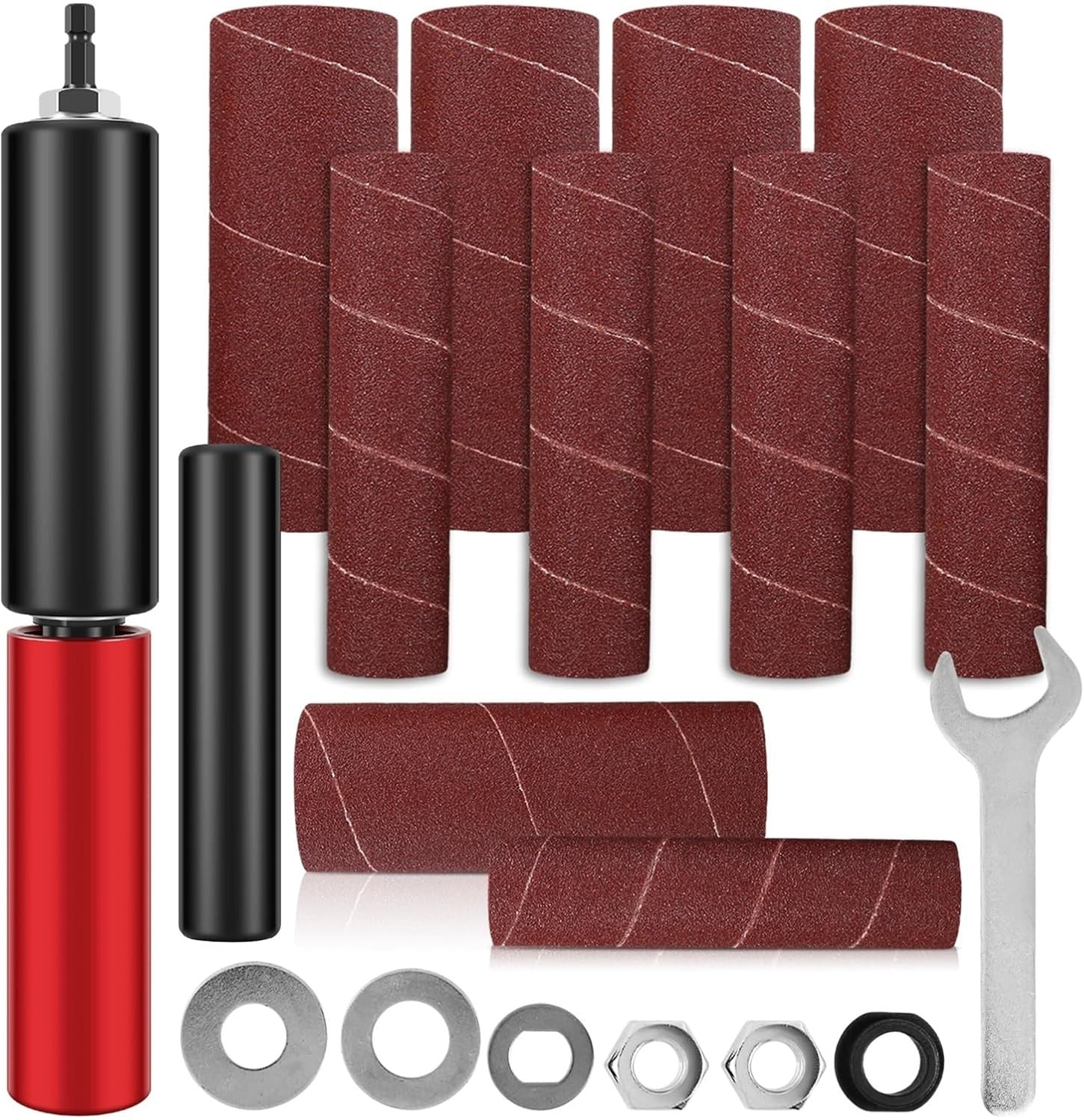14Pcs Spindle Sander Drum Sanding Wood Metal Plastic Glass Stone Mi/ni Belt Sander Lithium Electric Conversion Sanding Rod