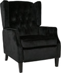 Christopher Knight Home Diana Wingback Recliner, Black + Dark Brown