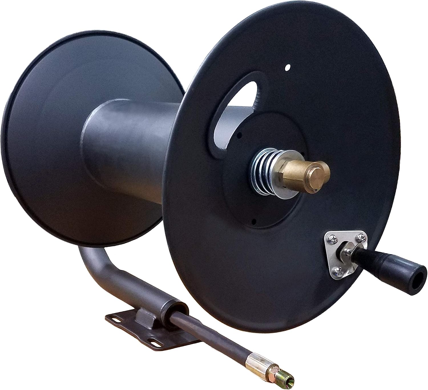 Super Heavy Duty Pressure Washer Hose Reel, 3/8In x 200FT | Skid or Wall Mount, Air and Water, 4000 PSI