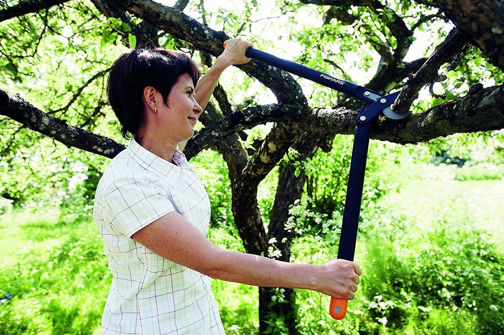 Fiskars PowerGear Lopper Bypass, Hook Head (L) L78, Power Gear II system, Non-stick coating, Cutting Diameter : 5 cm, Hardened steel, Length: 70 cm, Black/Orange, 1000584