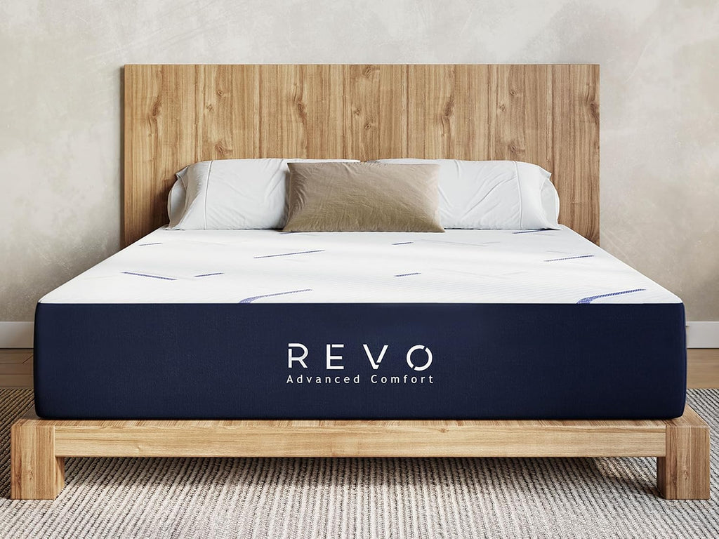 REVO Sleep Gel Memory Foam Mattress, 12-Inch Twin XL – Cooling Mattress with Gel Foam Support and Pressure Relief – Comfortable Sleep Surface for Dorms or Small Spaces
