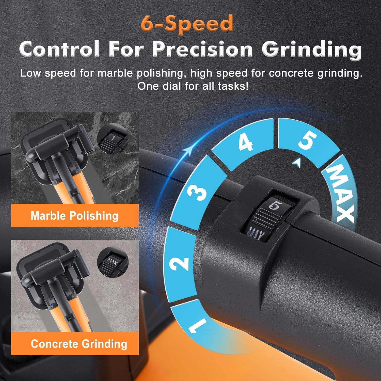 4 Head Concrete grinder Set, 4' Concrete Surface Grinder Floor Grinder, 3800W 0-6000RPM Concrete Surface Planer with Dust Extraction Shroud, Concrete Sander for Grinding Concrete Cement Marble