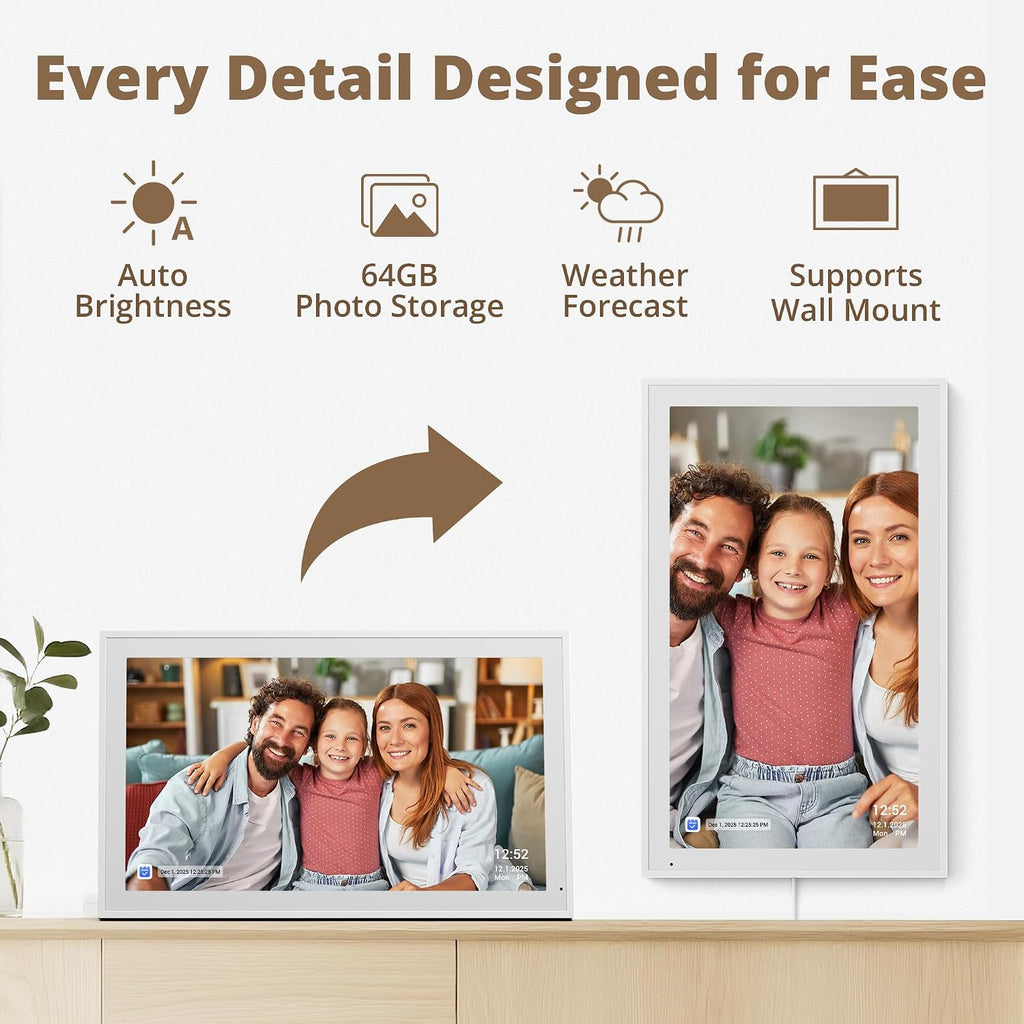 Dragon Touch 21.5' Digital Calendar Chore Chart – 1080P Full HD Interactive Touchscreen, Smart Family Planner, Hearth Display Digital Calendar Wall & Desk Mountable for Seamless Scheduling