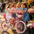 WinHope Girls Bike with Doll Seat, 12 14 16 18 20 Inch Kids Bike for 2-12 | Dual Brake with Training Wheels / Kickstand & Streamers Birthday Gift for Toddler Outdoor Riding, Multiple Colors
