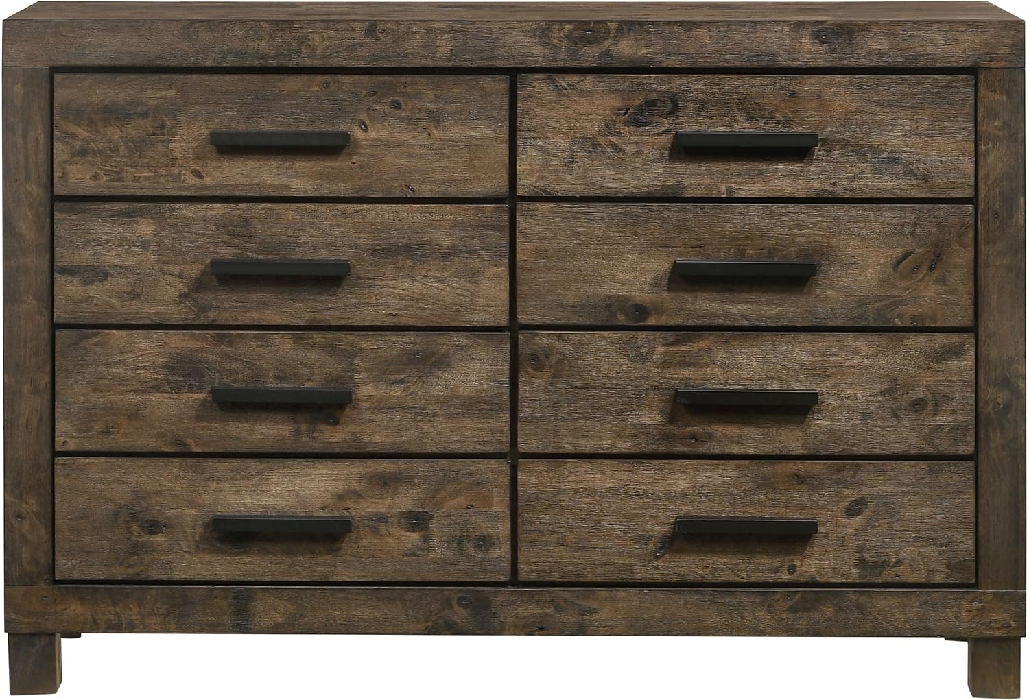 Coaster Home Furnishings Woodmont Farmhouse 58-inch 8-Drawer Bedroom Dresser Clothing Storage Cabinet Wide Chest of Drawers Organizer Unit Rustic Golden Brown 222633
