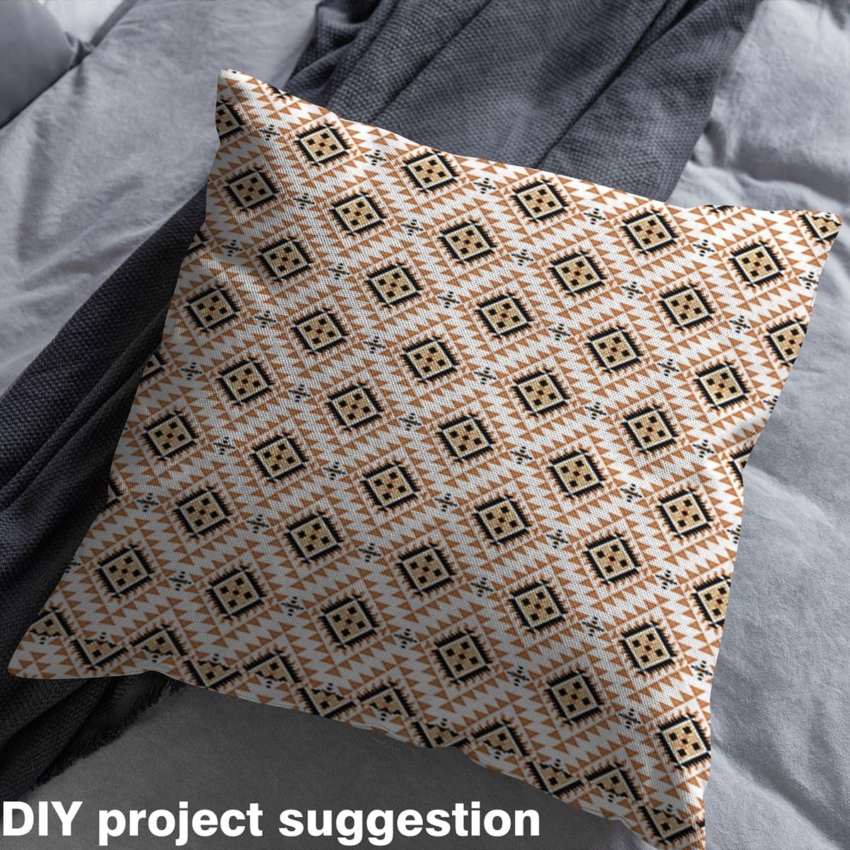 Feelyou Western Aztec Fabric by The Yard 10 Yard Boys Girls Geometric Vintage Upholstery Fabric for Chairs Boho Abstract Pattern for Home DIY Projects,Indoor Decor Aztec Modern Art Soft Flannel