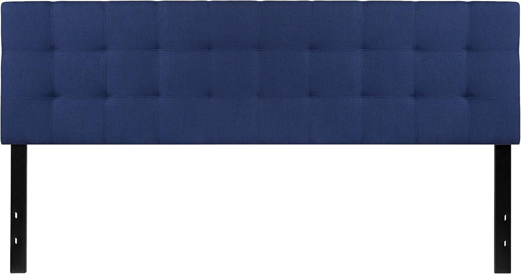 Flash Furniture Bedford Tufted Upholstered King Size Headboard in Navy Fabric