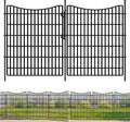 15 Panels Garden Fence Animal Barrier, 33 in(H) X 36 ft(L) Dog Fence Outdoor for Yard with Lock, Tall Metal Fencing with Ground Stakes, Temporary Fencing for Dog, Rabbits, and Patio Border