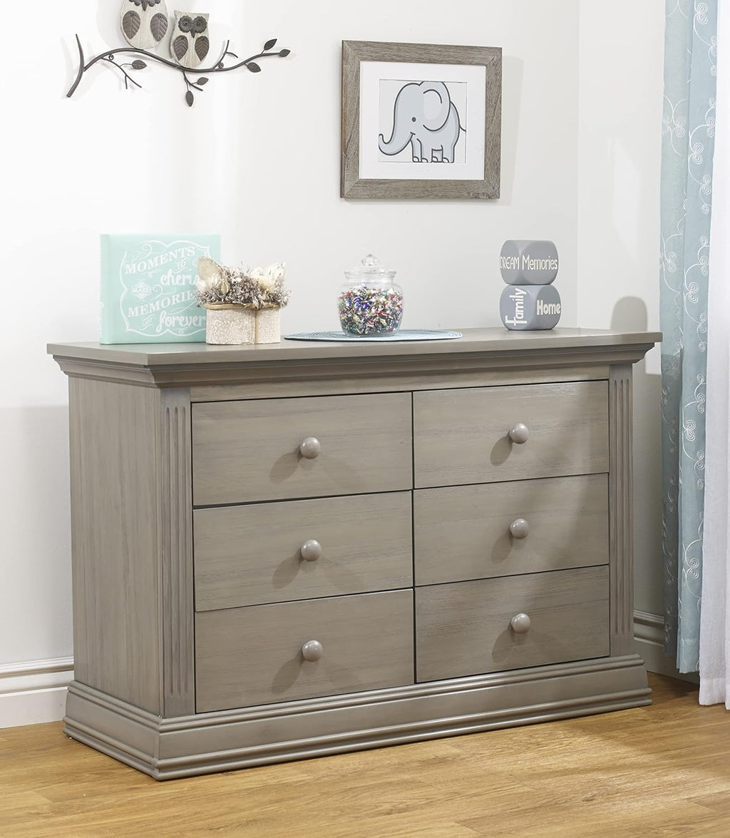 Sorelle Furniture Paxton Baby Dresser – Dresser for Nursery, Kids Bedroom Furniture, Baby Dresser Drawers, Storage for Child's Room with Drawers, Nursery Furniture for Infant-Heritage Gray