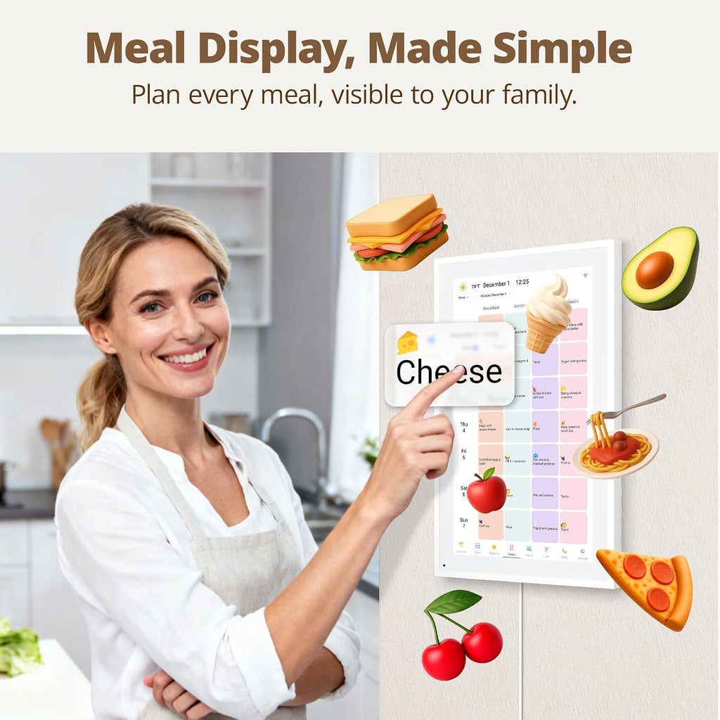 Dragon Touch 14 inch Digital Calendar & Chore Chart - Interactive Touchscreen Smart Family Planner,Digital Picture Frame for Mom, Women, Christmas & Weddings