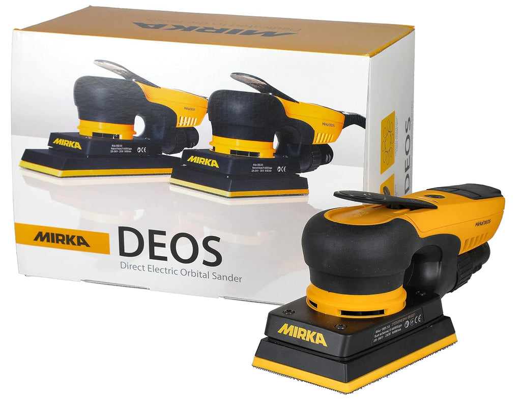 Mirka DEOS Sheet Sander 3 x 5 inch 3mm Orbit | 3mm Orbit, Dust-Free Sanding, MID3530201US