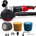 1380W Dustless Drum Burnishing Polisher, 6-Speed Variable Surface Conditioning Machine for Rust Removal, Paint Stripping, Stainless Steel Satin Finishing & Wood Restoration