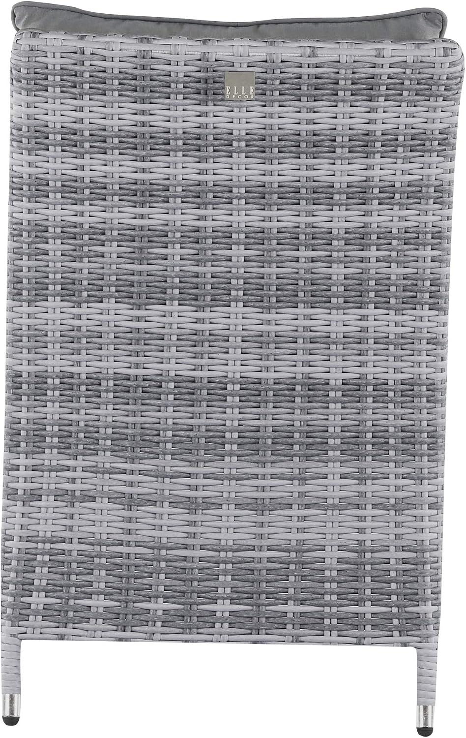 Elle Decor Vallauris Patio Outdoor Furniture Collection, Premium All Weather Wicker, 5 Piece Non-Reclining Set, Gray
