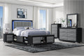 5PC Black Grey Full Bedroom Set
