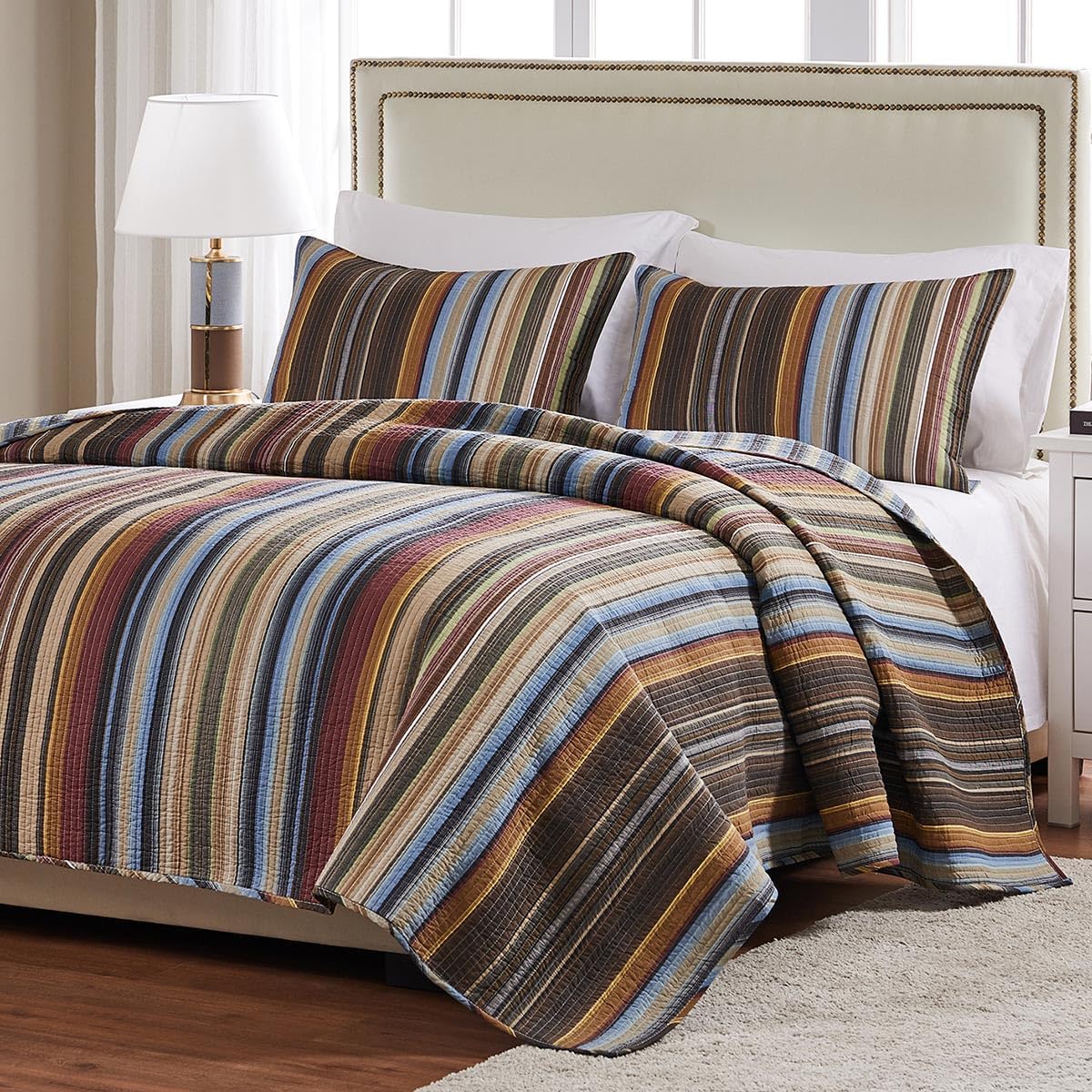 BLACK FOREST DECOR Desert Strata 3pc Quilt Bed Set - Full/Queen