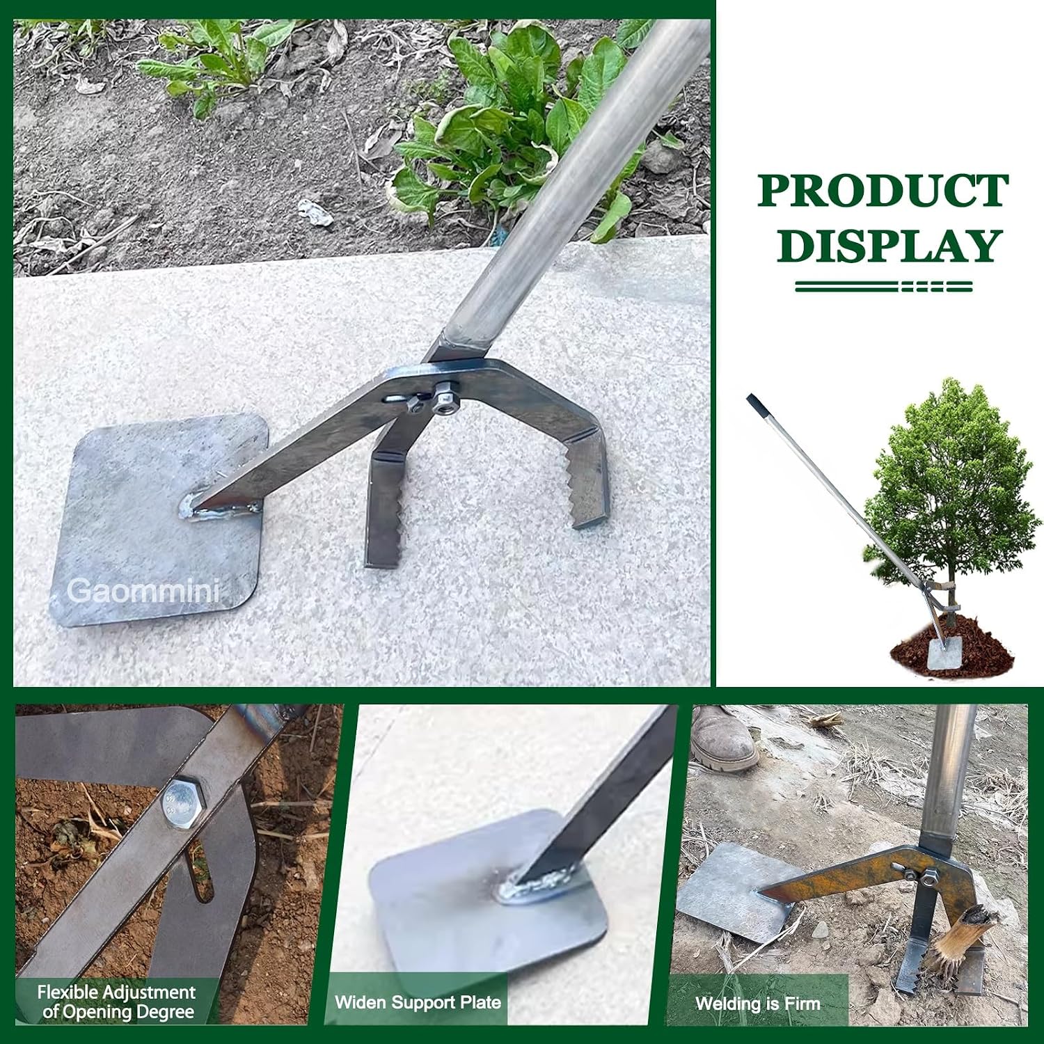 High-Leverage Tree Puller Tool Heavy Duty Sapling Puller for Shrubs Vines Thorns with Large Root Systems, Manual Root Remover Fence Post Puller(132CM/52IN/1.32M)