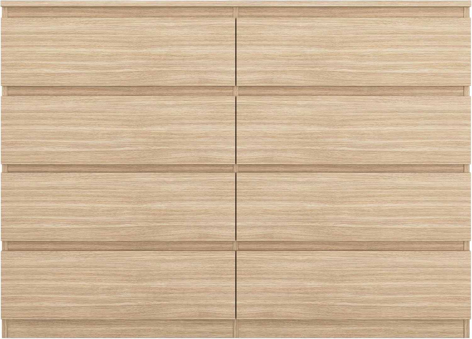 8 Drawer Dresser for Bedroom,Modern Deep Drawer Dresser with No-Handle Design,Storage Wood Chest of Drawer,Storage Organizer Furniture for Closet,Hallway
