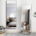 Vlsrka 63' x 18' Full Length Mirror - Floor Standing, Wall Mirror, Stand Up - Large, Tall, Full Size for Bedroom, Living Room (Black)
