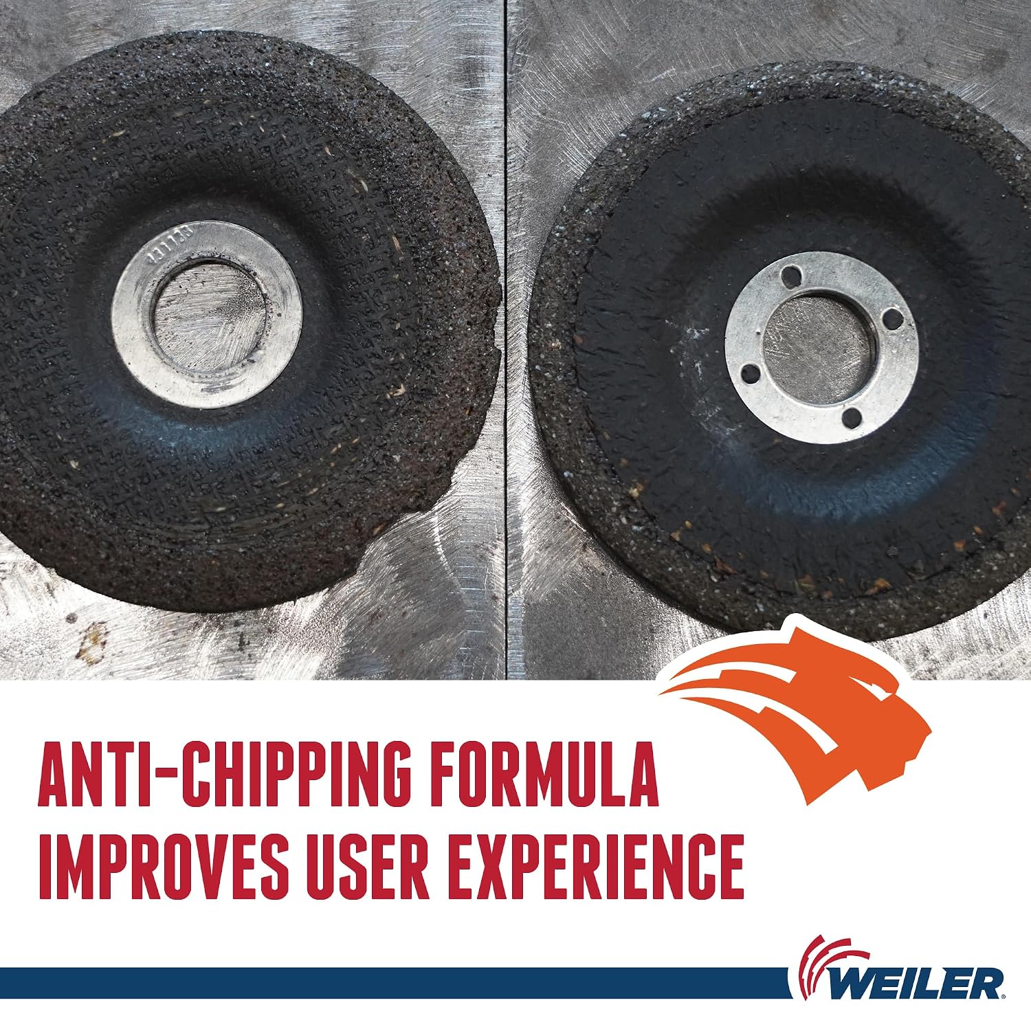 Weiler 58079 6' x 1/4' Tiger Zirc Type 27 Grinding Wheel, Z24T, 7/8' A.H (Pack of 10)
