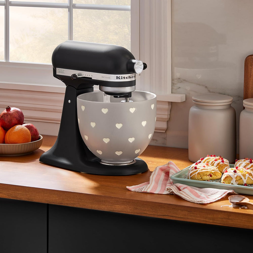 KitchenAid 5-Quart Layered Hearts Ceramic Bowl for KitchenAid Tilt-Head Stand Mixer