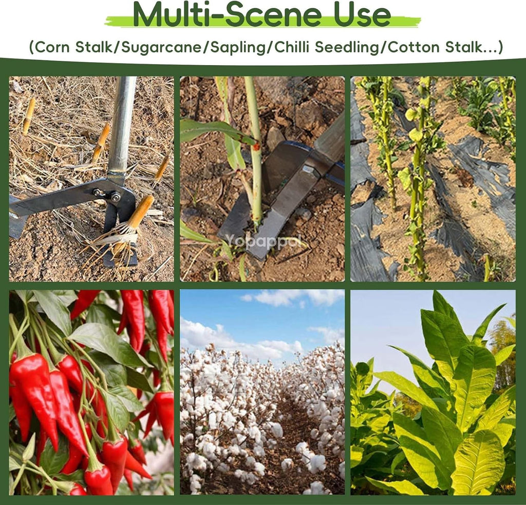 High-Leverage Root Extraction Tool for Remover Tree Shrub Sapling Puller Tool Effortless, with Long Handled Uprooting Weeder