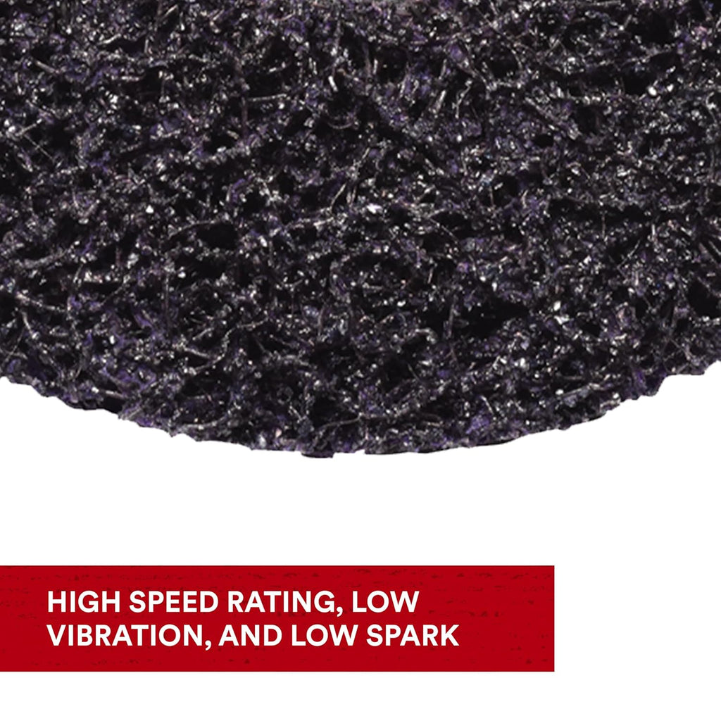 3M Scotch-Brite Clean and Strip XT Pro Disc, XO-DC, SiC Extra Coarse, T27, 4-1/2 in x 5/8'-11, Silicon Carbide Cuts Aggressively and Leaves a Fine Finish, Resists Loading, Purple (Pack of 10)