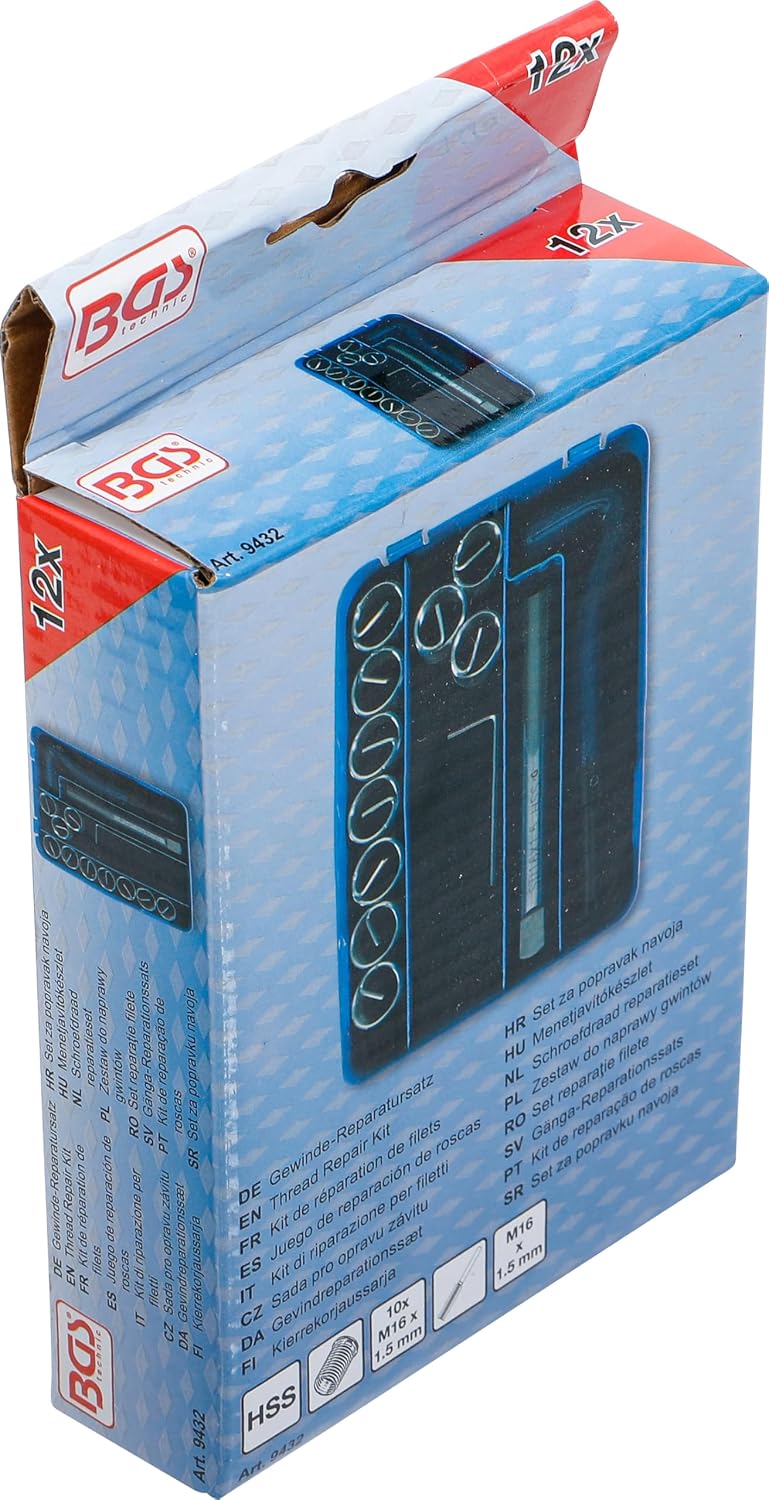 BGS 9432 | Thread Repair Kit | M16 x 1.5 mm | 12 pcs.