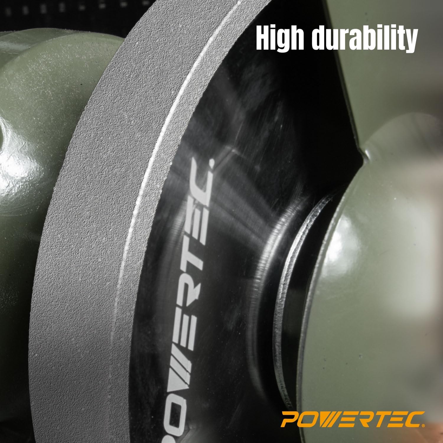 POWERTEC CBN Grinding Wheel 8 Inch 180 Grit, Bench Grinder Wheel for Sharpening HSS Tools, Lathe Tools & Chisel Set, 8' x 1' Wide, 5/8' Arbor Bench Grinder Wheels for Bench Grinder, 2 PK (15700-P2)