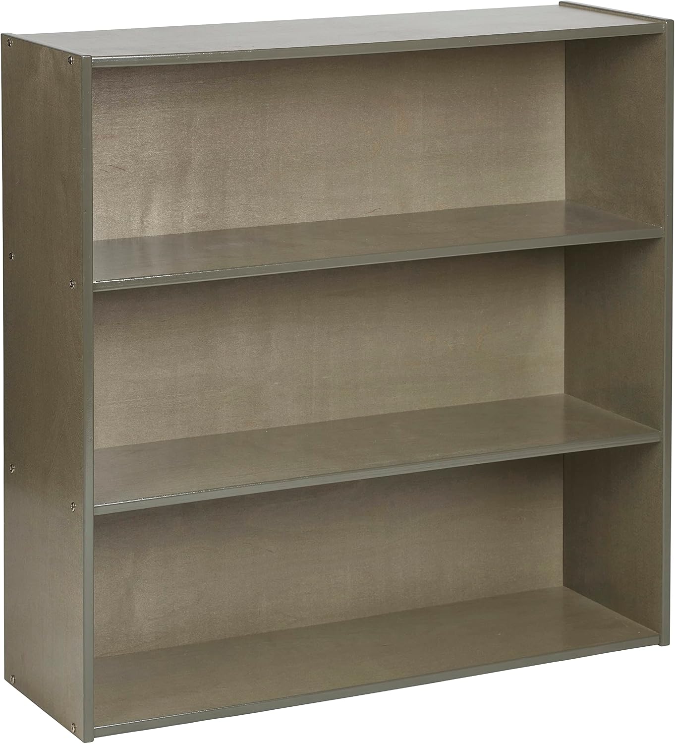 ECR4Kids Birch Streamline 3-Shelf Storage Cabinet, 36in High, Bookcase for Classroom and Playroom, Grey Wash