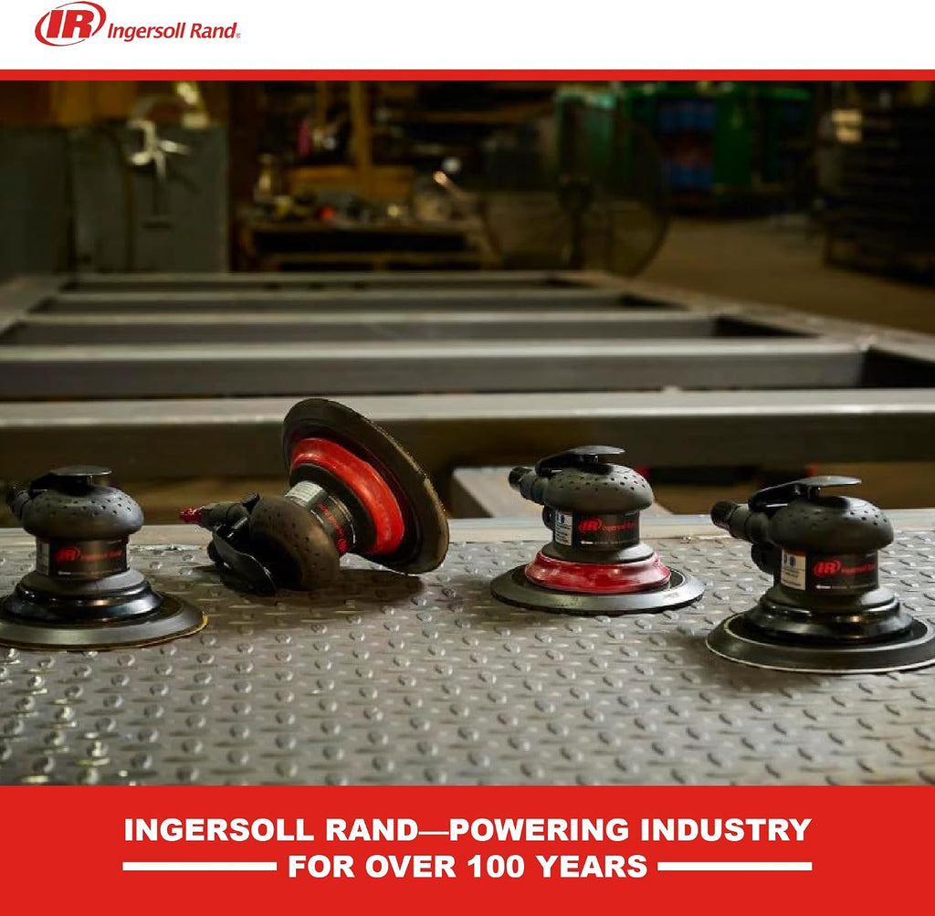 Ingersoll Rand 4151 Random Orbital Air Sander, 3/16' Orbit, 6' Vinyl Pad, 12,000 RPM, 0.2 HP