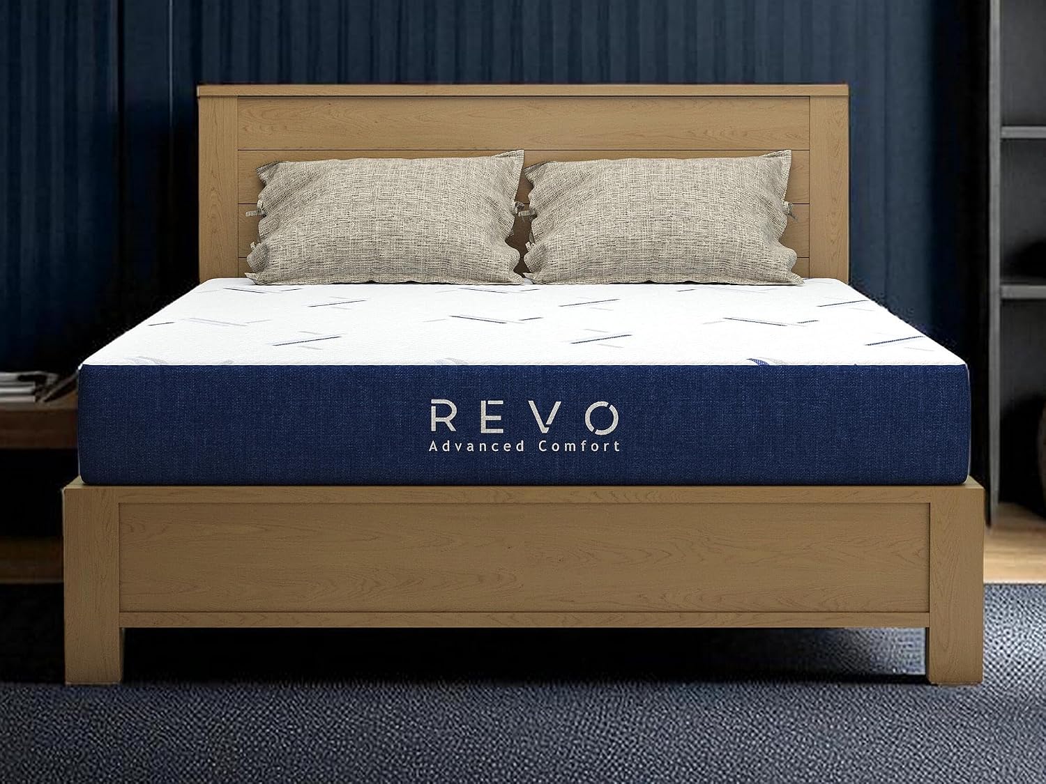 REVO Sleep Gel Memory Foam Mattress, 8-Inch Queen – Cooling, Supportive Gel Foam Mattress for Pressure Relief and Breathable Comfort – Compact Profile, Big Comfort