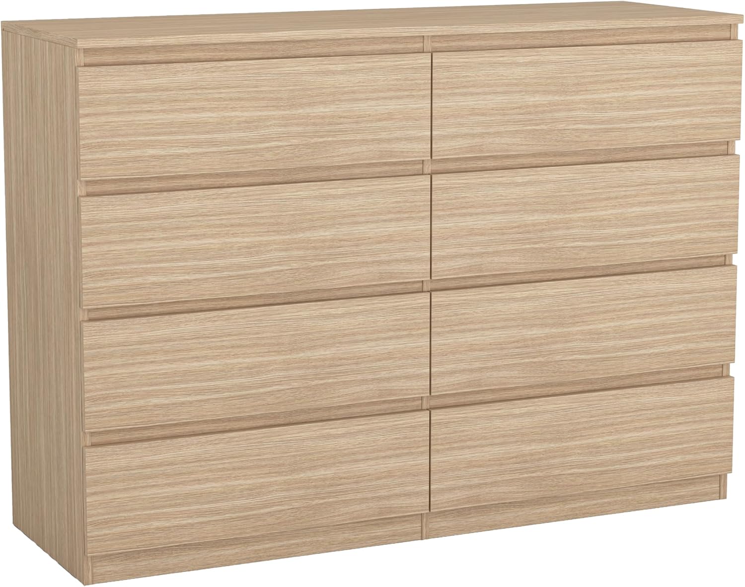 8 Drawer Dresser for Bedroom,Modern Deep Drawer Dresser with No-Handle Design,Storage Wood Chest of Drawer,Storage Organizer Furniture for Closet,Hallway