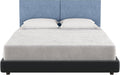 Jaxx Panelist Modern Padded Headboard- Set of 2 Wall Mounted Panels (Each 22.5' x 30')- Queen Double Tall, Microvelvet Petrol Blue