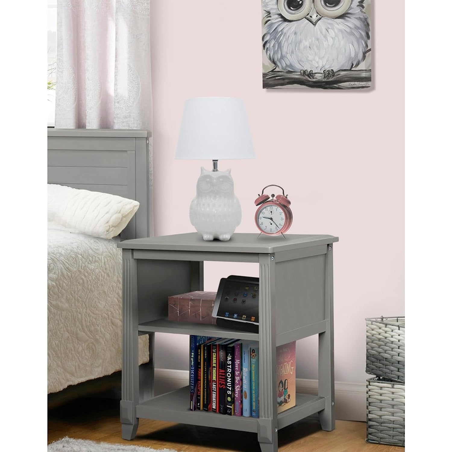 Sorelle Furniture Berkley Baby Dresser – Dresser for Nursery, Kids Bedroom Furniture, Dresser Drawers, Nightstand for Child's Room with Drawers, Nursery Furniture for Infant-Weathered Gray