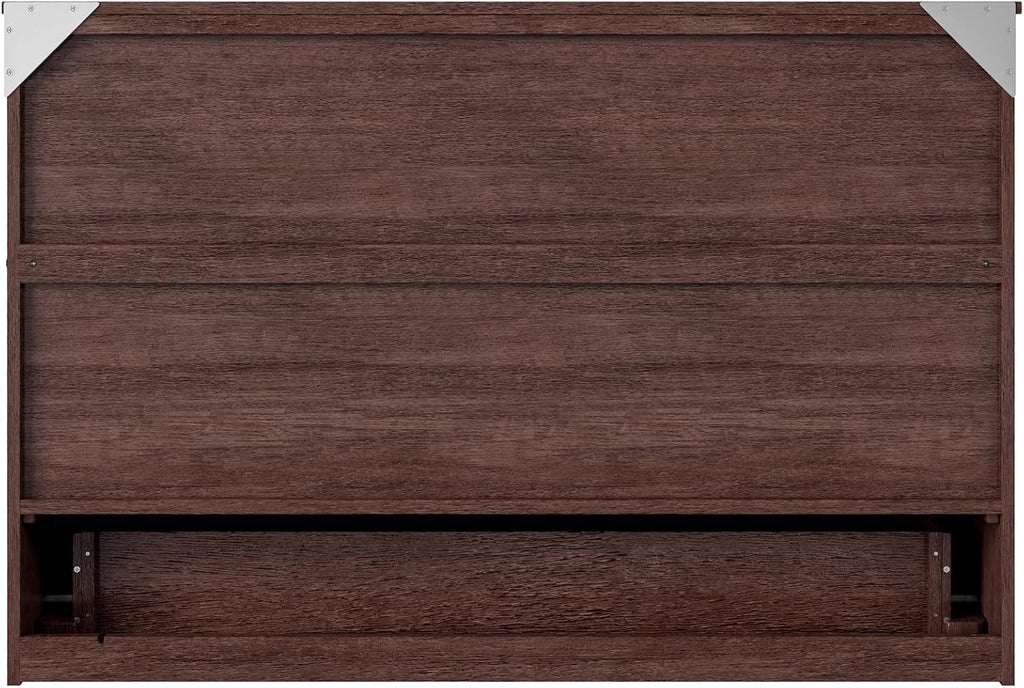 AFI Deerfield Murphy Bed Chest with Charging Station, Queen, Burnt Amber