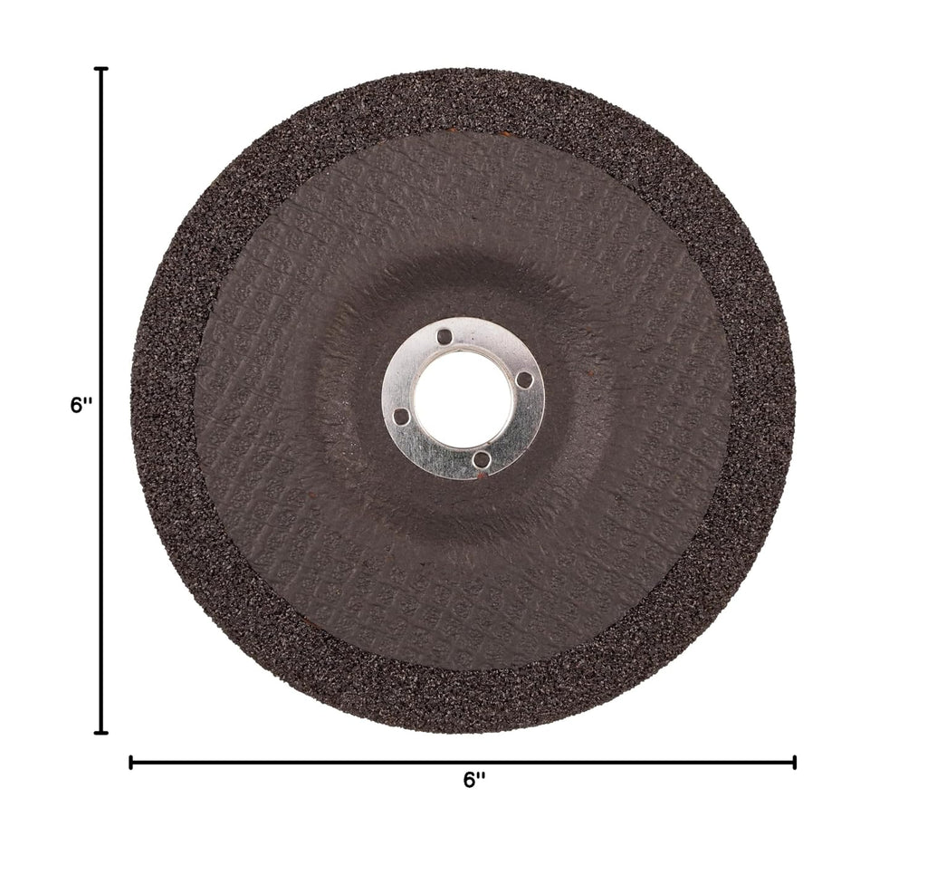 Weiler 58079 6' x 1/4' Tiger Zirc Type 27 Grinding Wheel, Z24T, 7/8' A.H (Pack of 10)