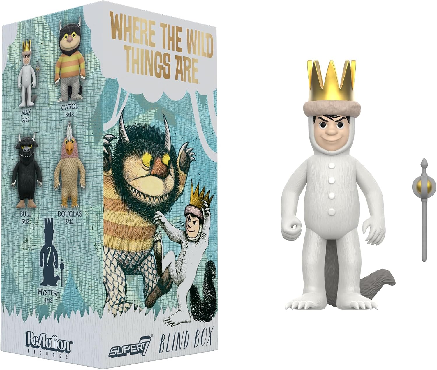 Super7 Where The Wild Things are Blind Box Flat - (12 Pack) 3.75' Where The Wild Things are Action Figures - Classic Children's Book Collectibles and Retro Toys
