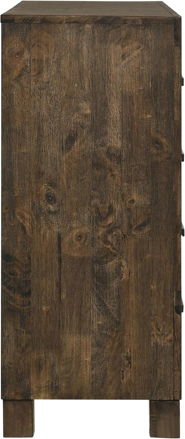 Coaster Home Furnishings Woodmont Farmhouse 58-inch 8-Drawer Bedroom Dresser Clothing Storage Cabinet Wide Chest of Drawers Organizer Unit Rustic Golden Brown 222633