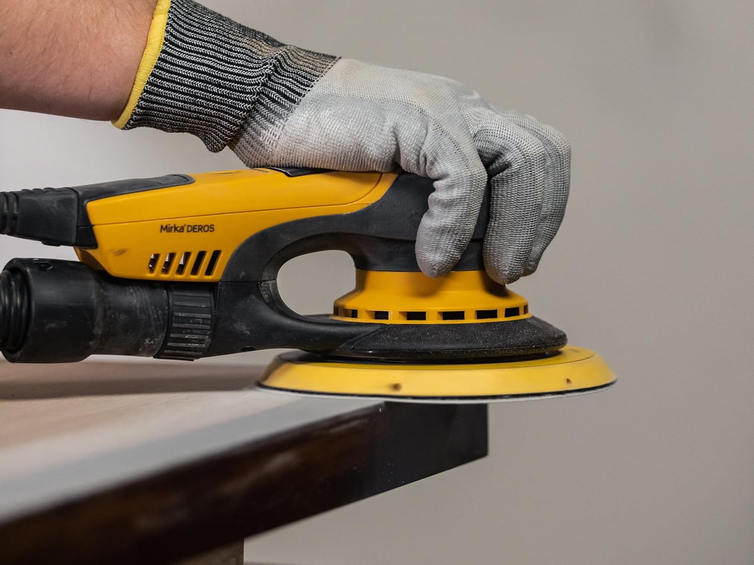 Mirka DEROS 650X CV - 6' Hook & Loop, 5.0mm Random Orbital Sander with Case - 110V Electric Power Tool for Woodworking, Drywall, Automotive Car & Wood Sanding - Professional Dust-Free Sander