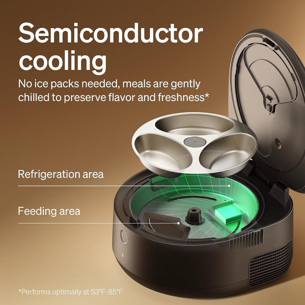 PETLIBRO Automatic Wet Food Cat Feeder 2026 New Version with Semiconductor Cooling, Refrigerated 3 Fresh Meals in 3 Days, App-Controlled Pet Food Dispenser, Stainless Steel Bowl, Easy to Clean