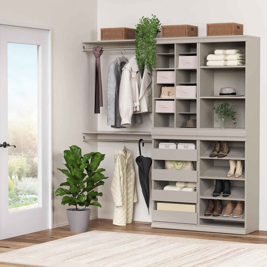 ClosetMaid 4598 Modular Storage Stackable Unit with 4 Drawers, Taupe