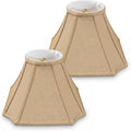 Royal Designs, Inc. BS-714-11AGL-2 Square Inverted Corner Bell Basic Lamp Shade, 5 x 11.5 x 8.5, Antique Gold, 2-Pack