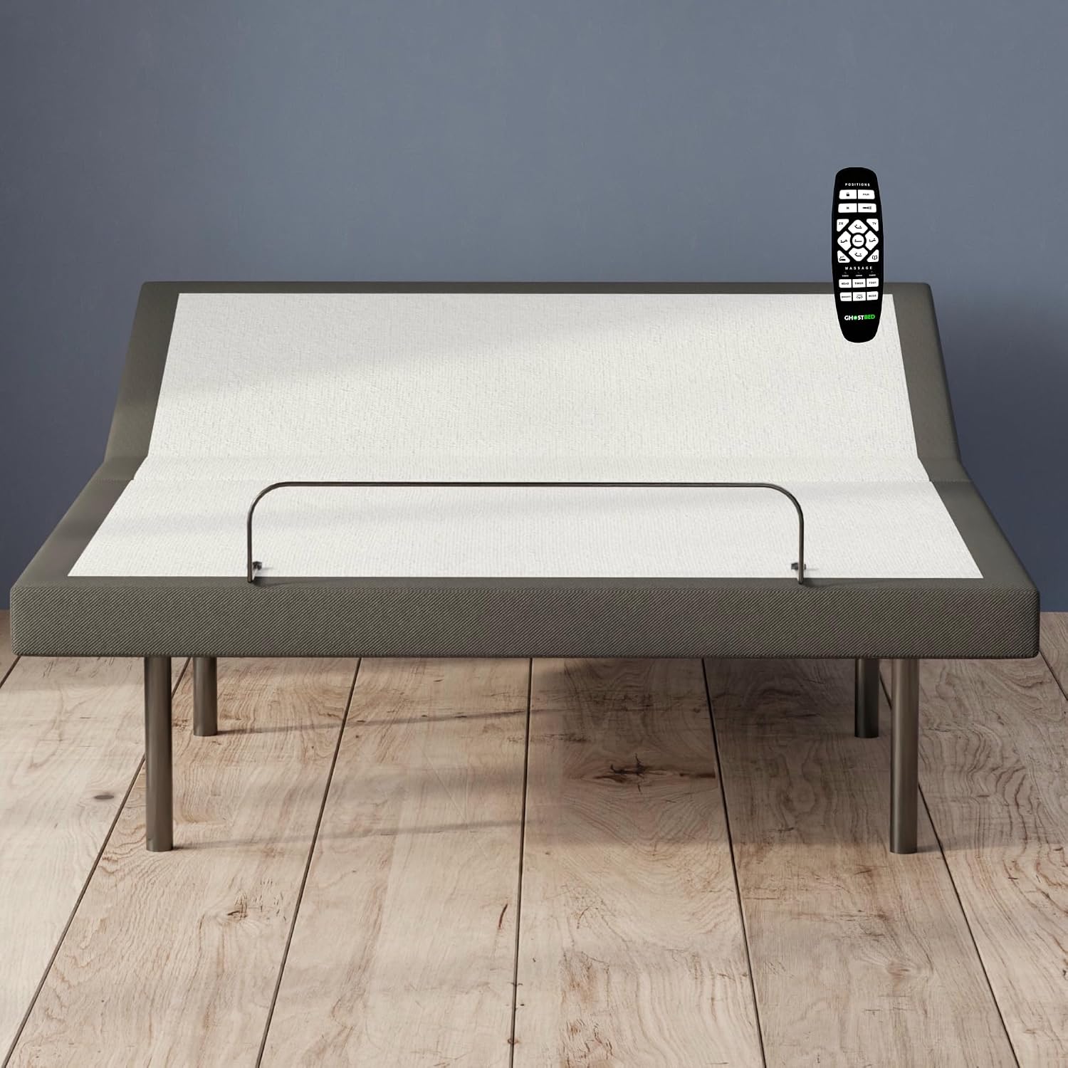 GhostBed Adjustable Bed Frame Base with Wireless Remote - Zero Gravity & Massage Settings, USB Ports, Relaxing Adjustable Bed Frame Queen