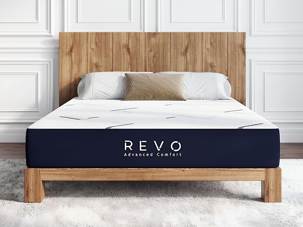 REVO Sleep 10 Inch Gel Memory Foam Mattress, King Size – Cooling Gel Foam with Balanced Support, Modern Comfort Designed for Today's Bedrooms