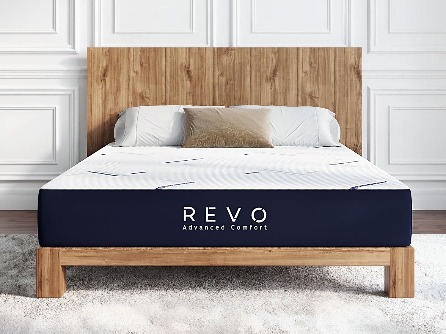 REVO Sleep 10 Inch Gel Memory Foam Mattress, King Size – Cooling Gel Foam with Balanced Support, Modern Comfort Designed for Today's Bedrooms