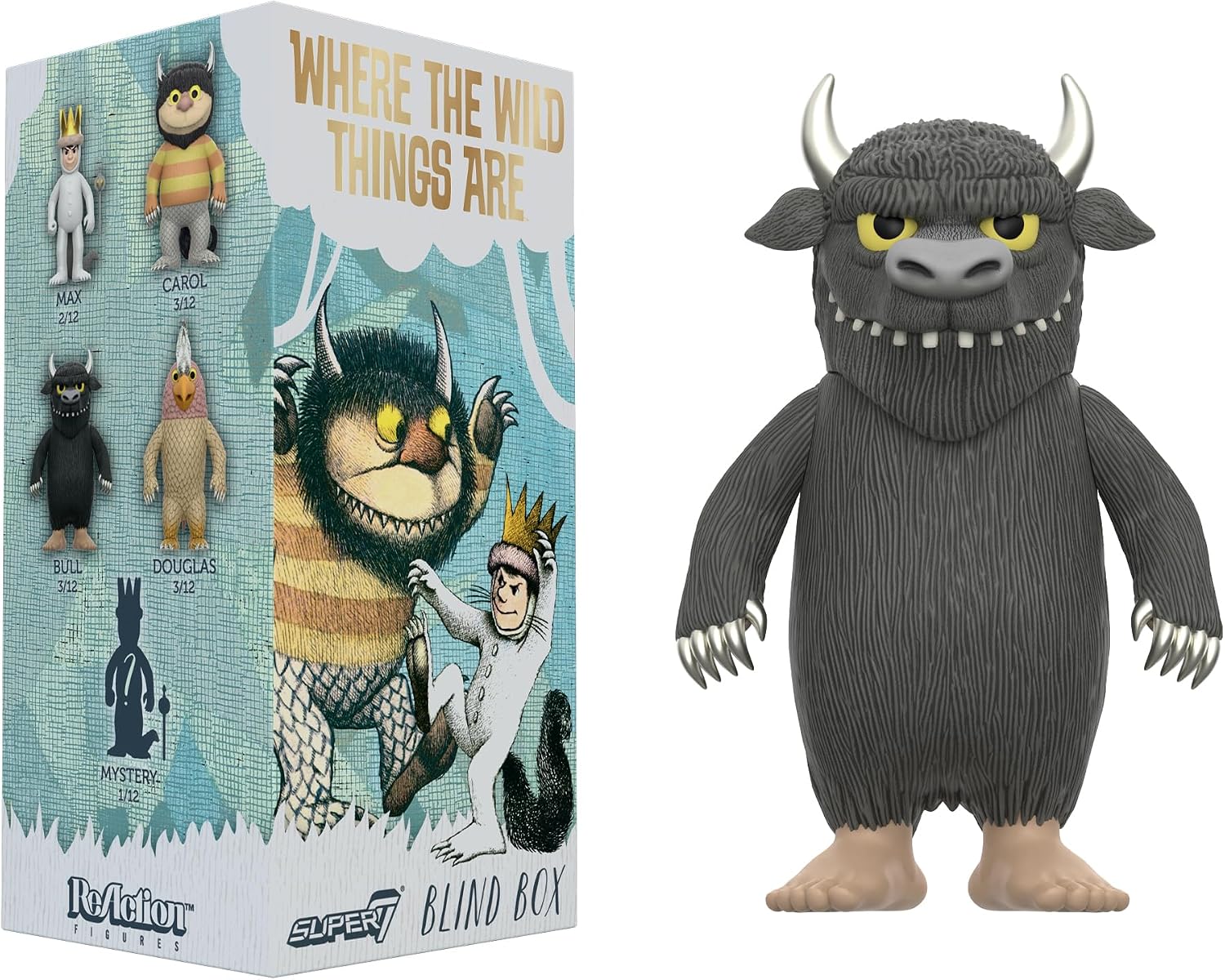 Super7 Where The Wild Things are Blind Box Flat - (12 Pack) 3.75' Where The Wild Things are Action Figures - Classic Children's Book Collectibles and Retro Toys