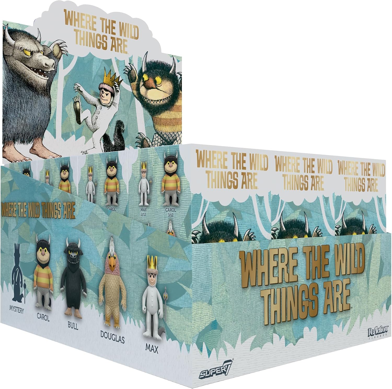 Super7 Where The Wild Things are Blind Box Flat - (12 Pack) 3.75' Where The Wild Things are Action Figures - Classic Children's Book Collectibles and Retro Toys