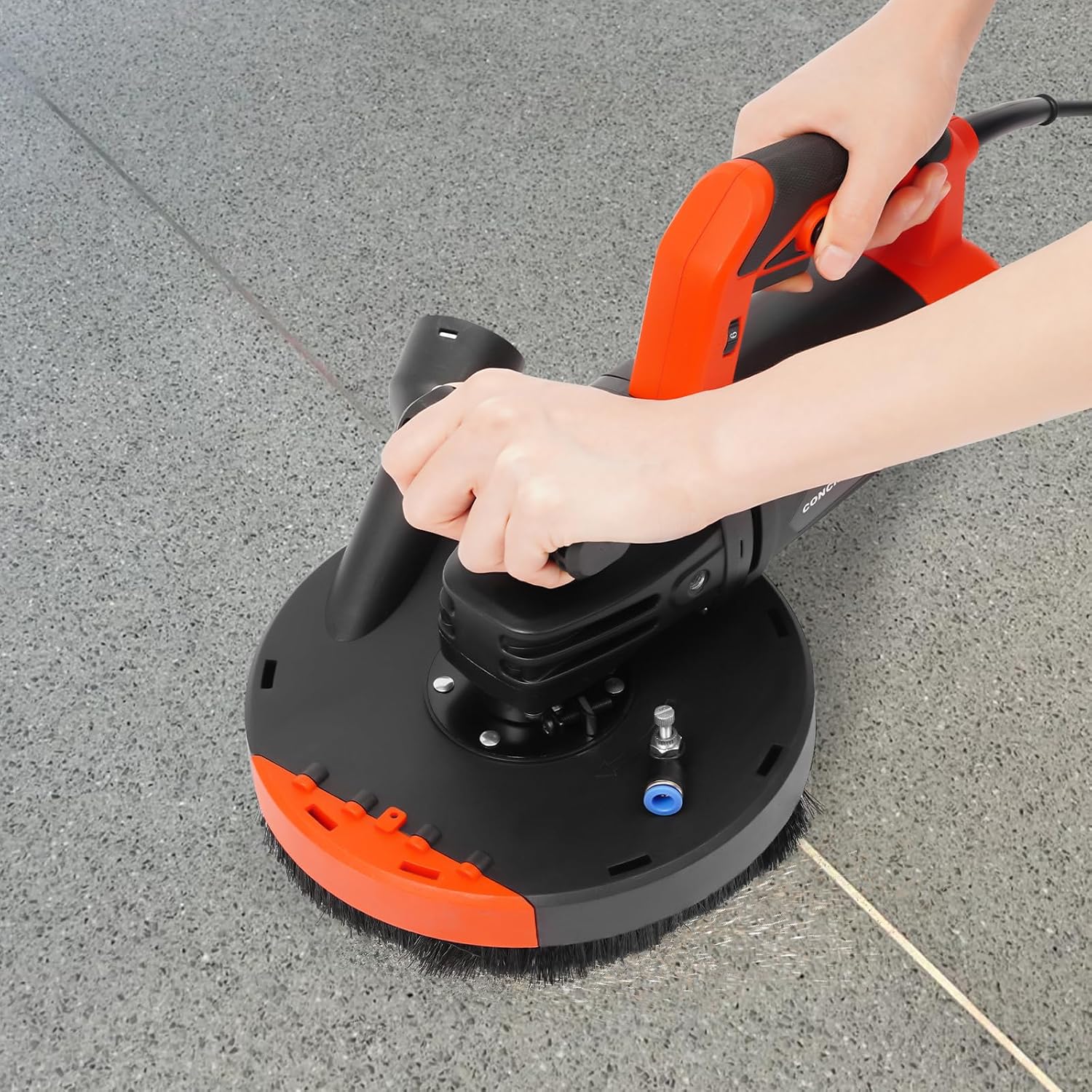 Concrete Grinder, 7' Grinding Wheel Angle Grinder Kit with Dust Shroud, 2200W Floor Grinde Tile Adhesive Removal Machine for Grinding Cement Walls, Floors, Roofs